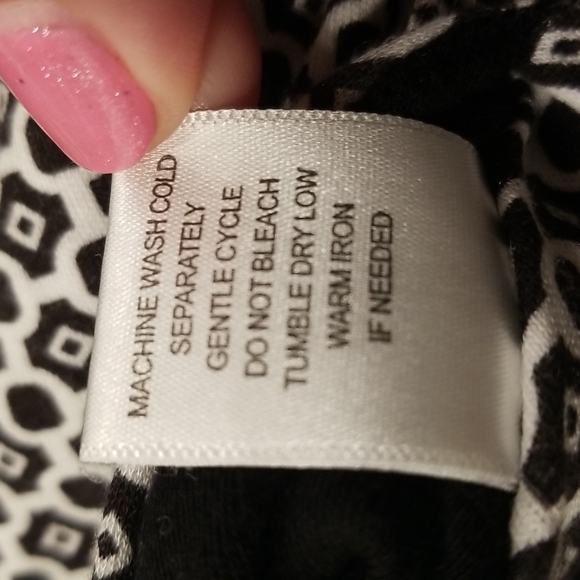 💕MICHAEL STARS💕 Reversible Bath Robe ~ Black & White Geometric Print Medium - Picture 8 of 8